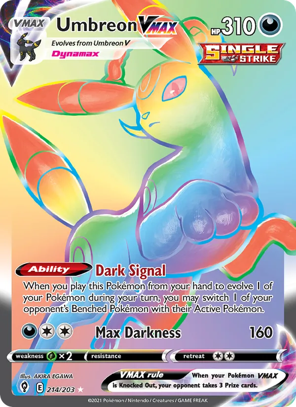 Umbreon VMAX, holofoil (swsh7-214_h)
