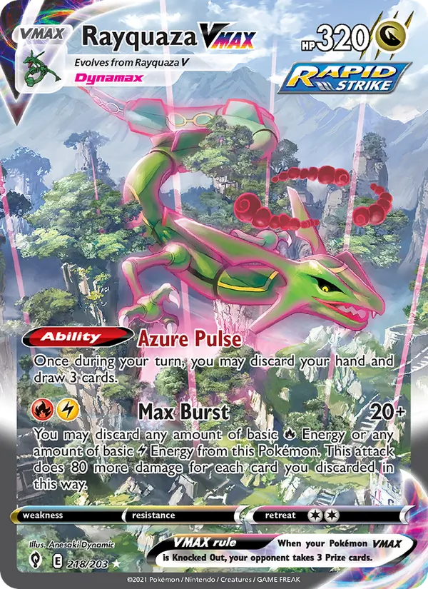 Rayquaza VMAX, holofoil (swsh7-218_h)