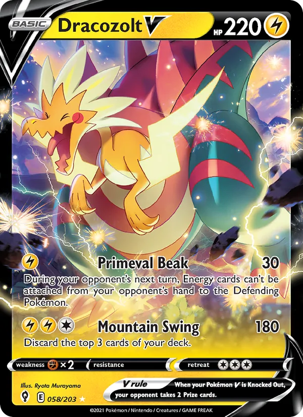 Dracozolt V, holofoil (swsh7-58_h)