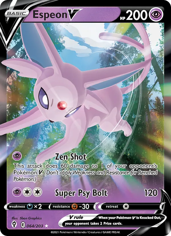 Espeon V, holofoil (swsh7-64_h)