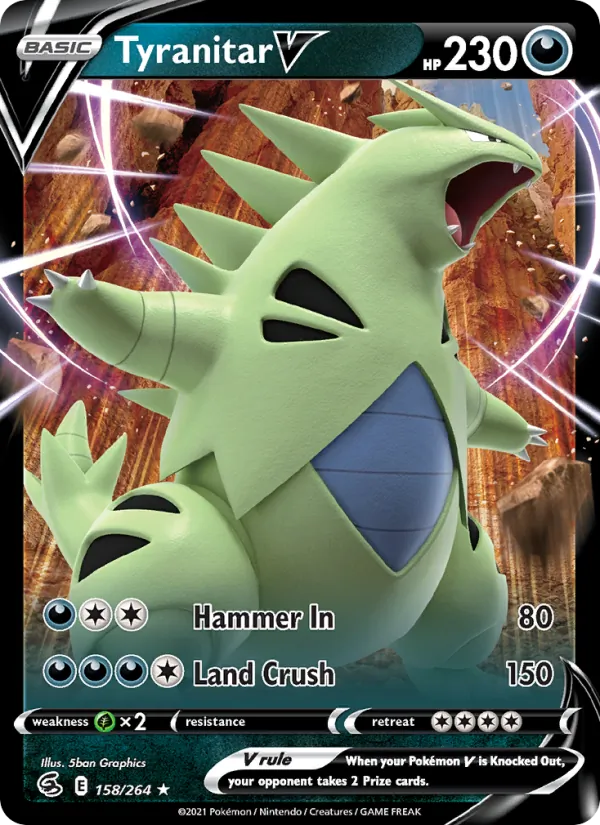 Tyranitar V, holofoil (swsh8-158_h)