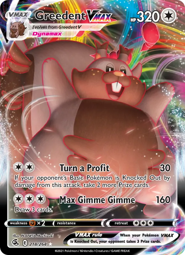 Greedent VMAX, holofoil (swsh8-218_h)