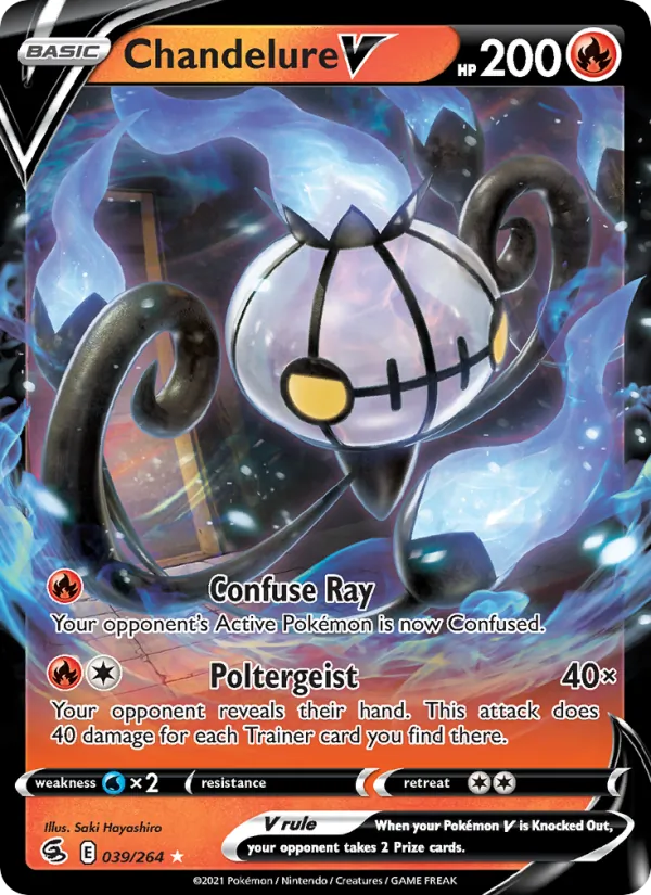 Chandelure V, holofoil (swsh8-39_h)
