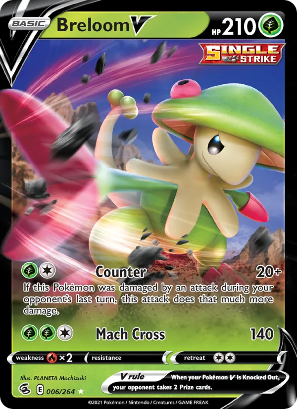 Breloom V, holofoil (swsh8-6_h)