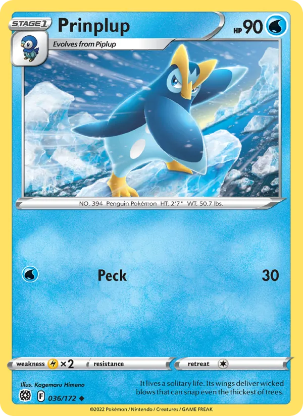 Prinplup, normal (swsh9-036)