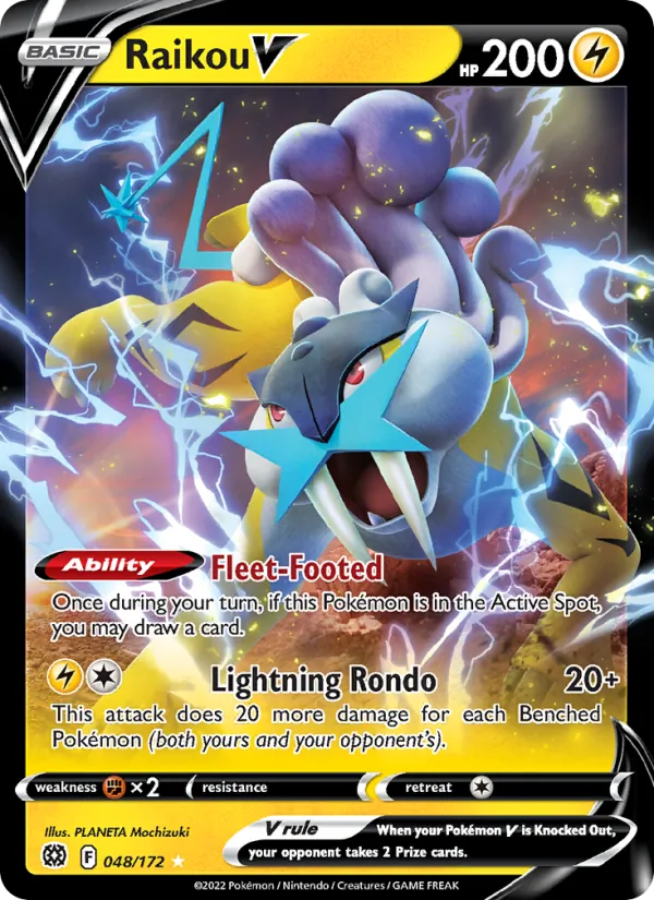 Raikou V, holofoil (swsh9-048_h)