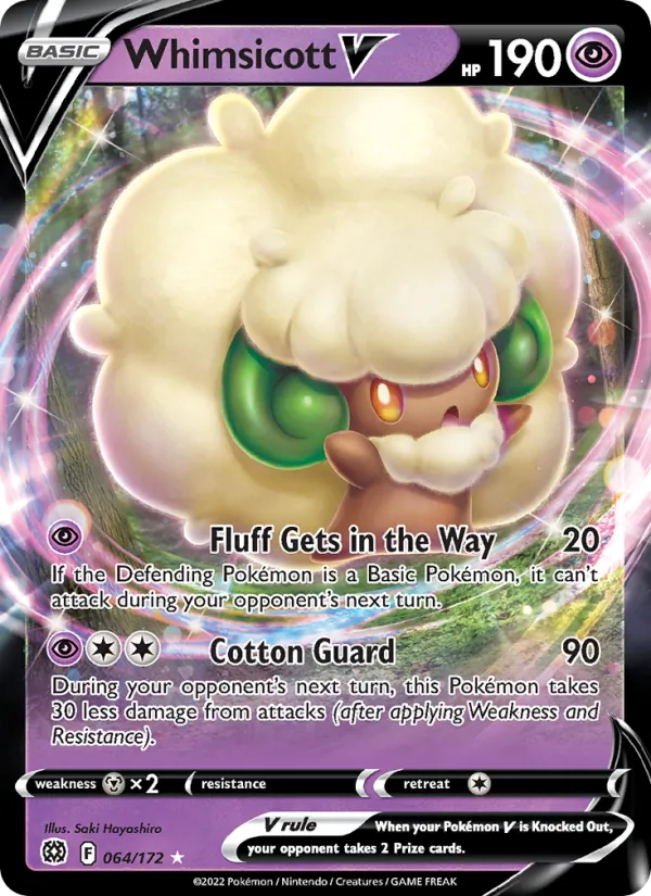 Whimsicott V, holofoil (swsh9-064_h)