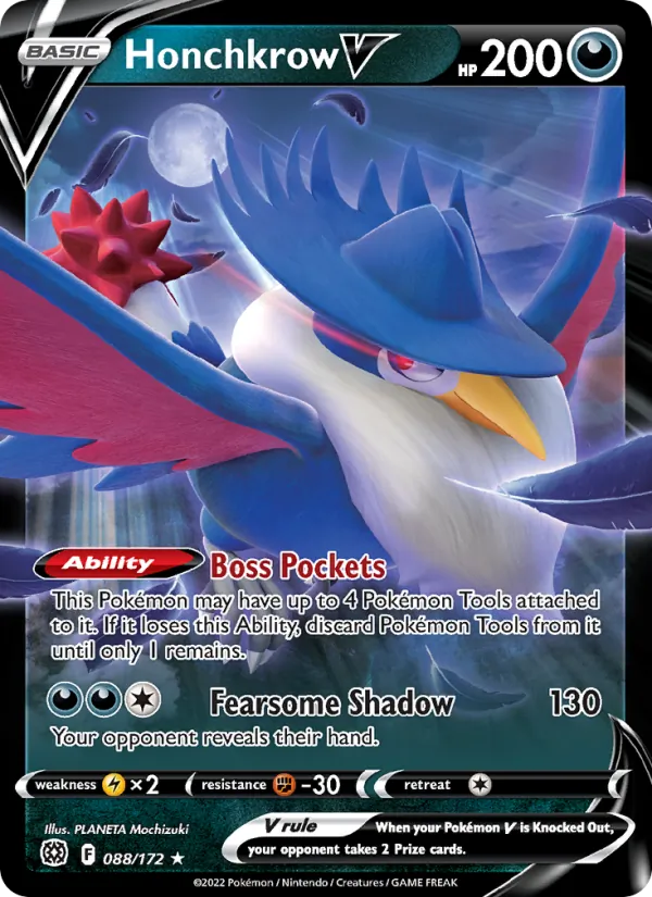 Honchkrow V, holofoil (swsh9-088_h)