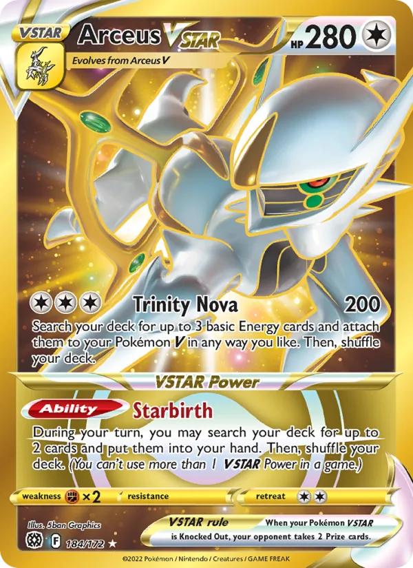 Arceus VSTAR, holofoil (swsh9-184_h)