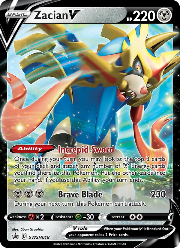 Zacian V, holofoil (swshp-SWSH018_h)