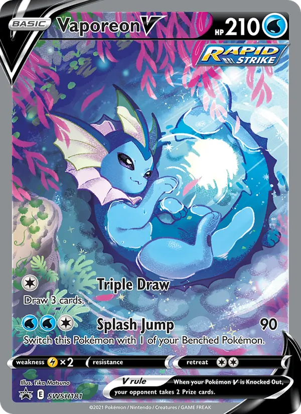 Vaporeon V, holofoil (swshp-SWSH181_h)