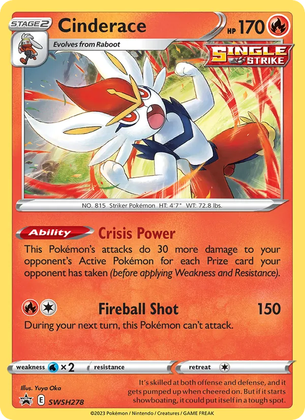 Cinderace, holofoil (swshp-SWSH278_h)