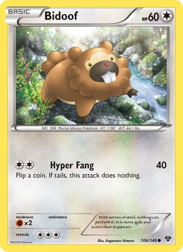 Bidoof, normal (xy1-106)