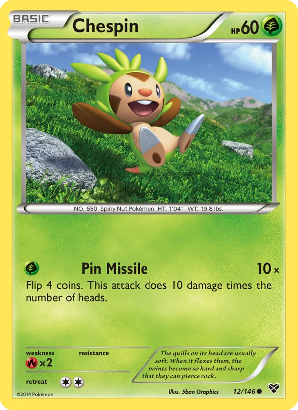 Chespin, normal (xy1-12)