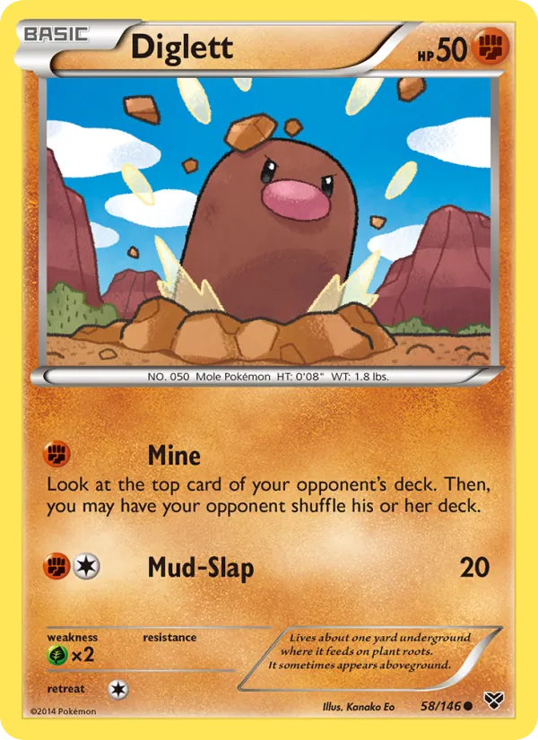 Diglett, normal (xy1-58)