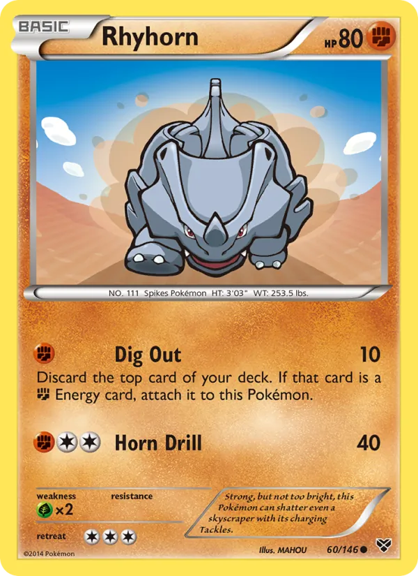Rhyhorn, normal (xy1-60)