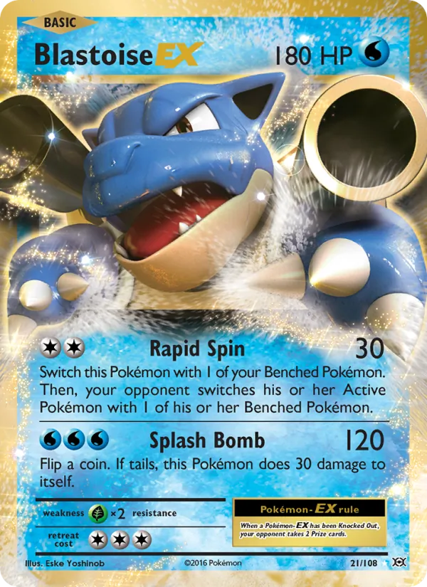 Blastoise EX, normal (xy12-21)