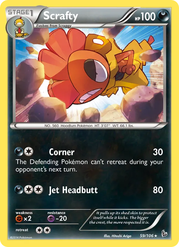 Scrafty, normal (xy2-59)