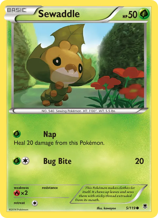 Sewaddle, normal (xy4-5)