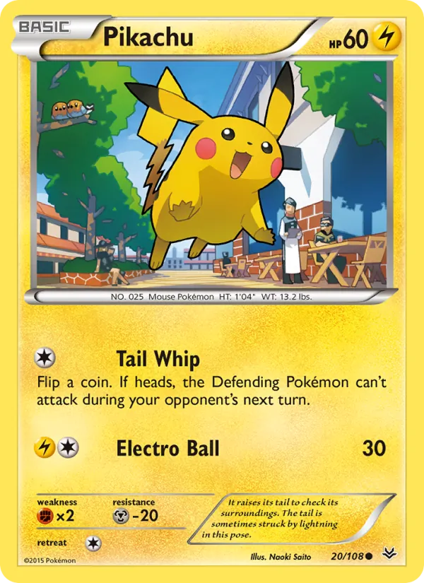 Pikachu, normal (xy6-20)